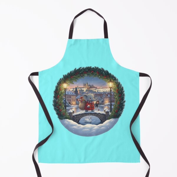 Item preview, Kawaii Christmas Elephant Lesser Town Prague – Gift Walk & Castle View designed and sold by FixwellStudio.
