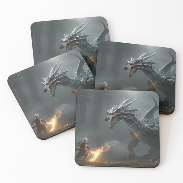Item preview, Warrior fighting a dragon designed and sold by rwgames.