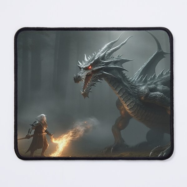 Item preview, Warrior fighting a dragon designed and sold by rwgames.