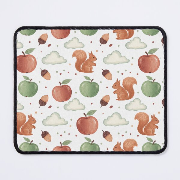 Item preview, Autumn Squirrel Acorn Apple Pattern designed and sold by 0606PM.