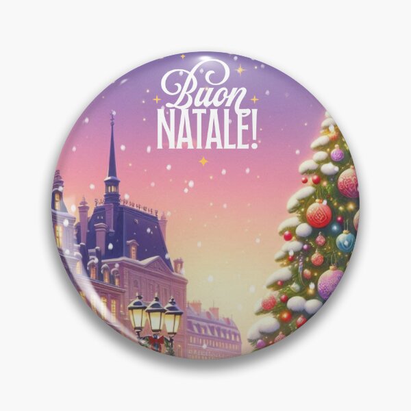 Item preview, Buon Natale! - Christmas City Scene – Cozy Winter Town Illustration with Christmas Trees and Lights designed and sold by Sugar Wisdom .