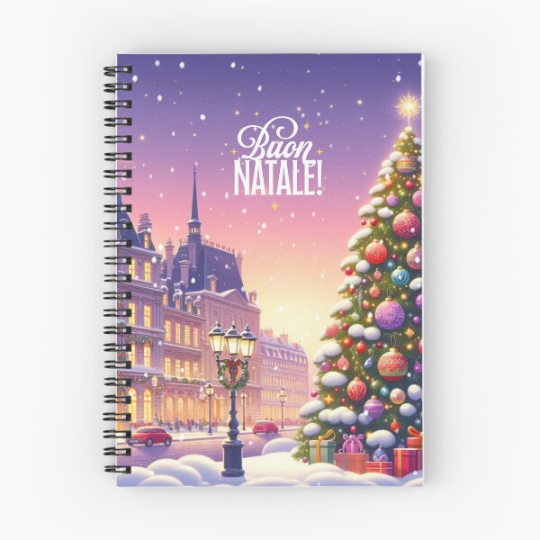 Item preview, Buon Natale! - Christmas City Scene – Cozy Winter Town Illustration with Christmas Trees and Lights designed and sold by Sugar Wisdom .