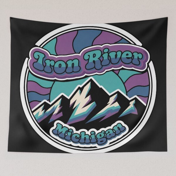 Artikelvorschau, Iron River, Michigan Retro-Skigebiet entworfen und verkauft von TheOldMittenIllustrated.