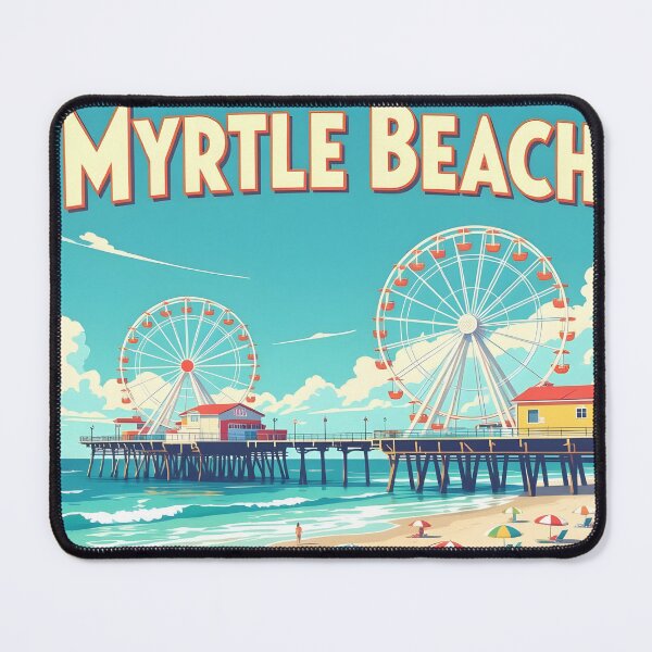 Item preview, Myrtle Beach, South Carolina: Vintage-Style Painterly Travel Poster designed and sold by LSVart.
