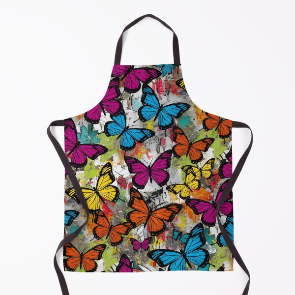 Item preview, COLORFUL BUTTERFLIES PAINTED ON THE WALL STYLE STREET ART designed and sold by infinitearte.