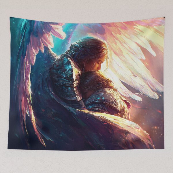 Item preview, Soft Wings, Still Shield – Guardian Angel Embrace designed and sold by VisionaryVeils.