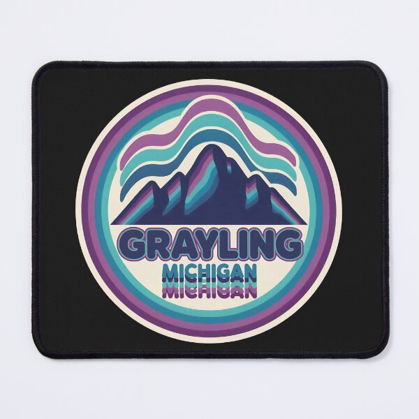Item preview, Grayling, Michigan Retro Ski Hill designed and sold by TheOldMittenIllustrated.