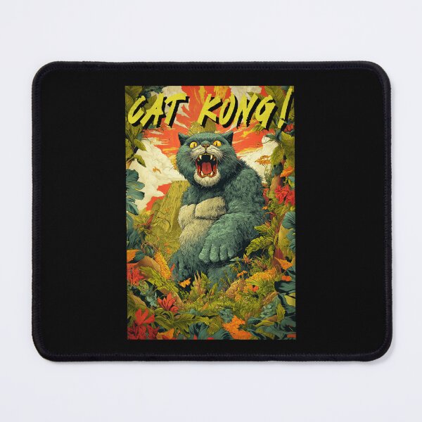 Item preview, Cat Kong T‑Shirt – Funny Cat Monster Kaiju Tee, Vintage Japanese Poster Style Graphic for Cat Lovers designed and sold by Psychoactive Circus Merch.