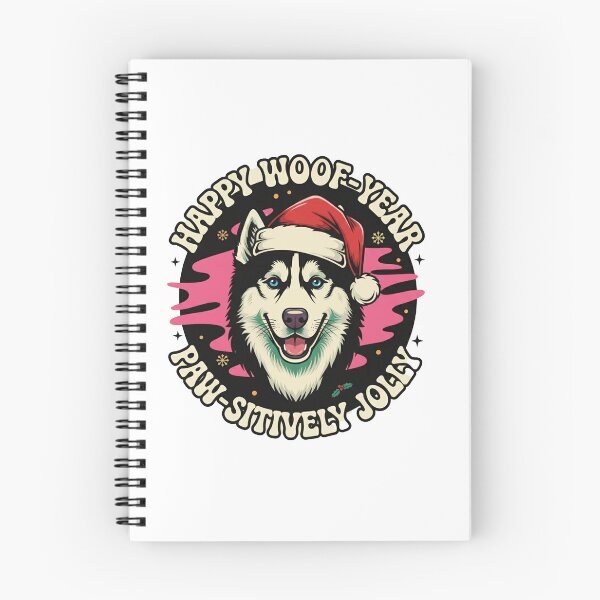 Item preview, Paw-sitively Jolly Husky Holiday designed and sold by InkWeaveShop.