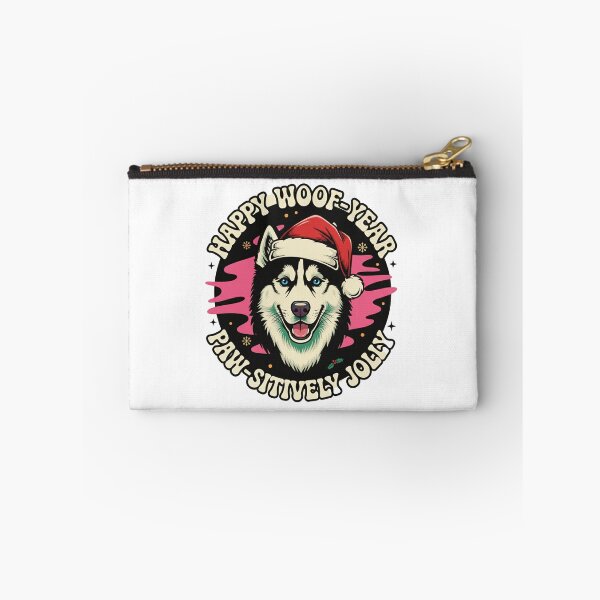 Item preview, Paw-sitively Jolly Husky Holiday designed and sold by InkWeaveShop.