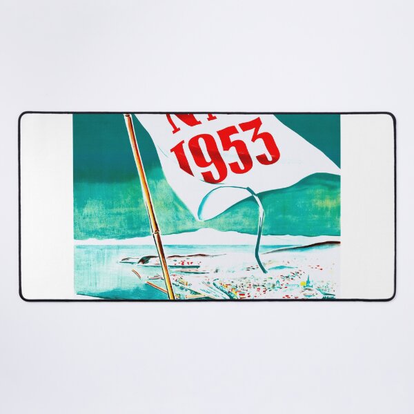 Item preview, Vintage Norwegian Ski Championships Poster 1953 | Trondheim Art | Mid-Century Design | Norway Winter Sports | Retro Ski Decor designed and sold by artofuniverse.