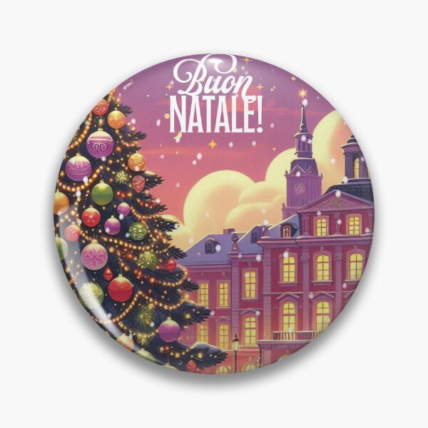 Item preview, Buon Natale! - Christmas City Scene – Cozy Winter Town Illustration with Christmas Trees and Lights designed and sold by Sugar Wisdom .