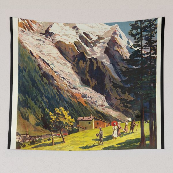 Item preview, Vintage Mont Blanc Travel Poster | Paris-Lyon-Méditerranée Railway Art Deco Print | Alpine Adventure Wall Art | Early 20th Century Decor designed and sold by artofuniverse.