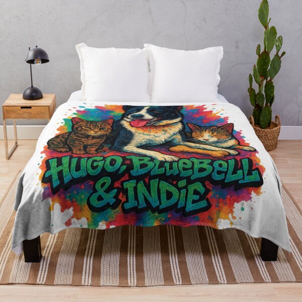 Item preview, Dog and 2 Cats - Hugo - Bluebell and Indie designed and sold by IndyVibes.