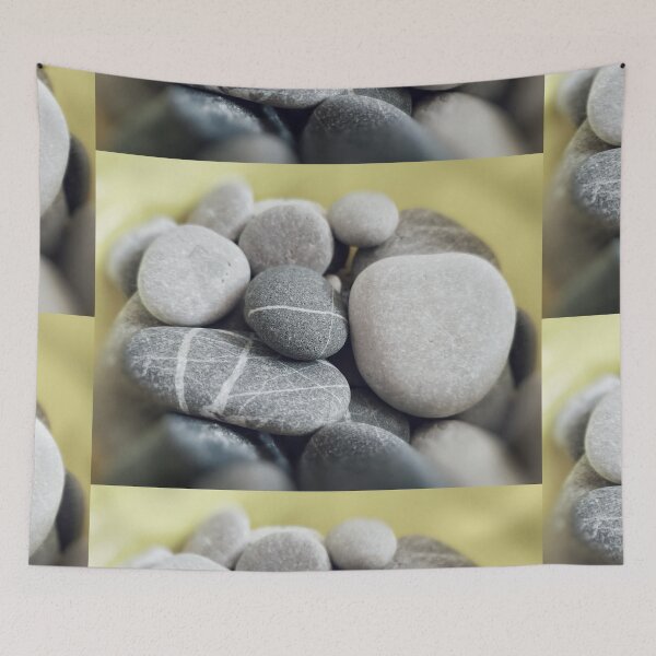 Item preview, Smooth Beach Pebble Texture - Minimalist Gray and White Stones Close-up | Natural Zen Decor designed and sold by SergioMiklos.