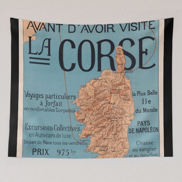 Item preview, Vintage Corsica Travel Poster | Explore Corsica and Côte d'Azur | Art Deco Map Print | French Riviera Tours | Mediterranean Art Print designed and sold by artofuniverse.