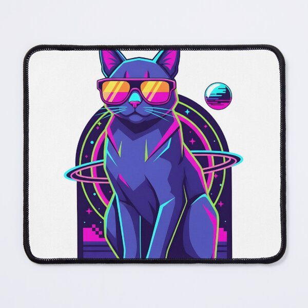 Item preview, Retro Futurism Cat Space Y2K Aesthetic Groovy Alien Kitty designed and sold by StickyGuys.