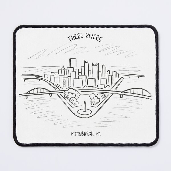 Item preview, Three Rivers Point – Pittsburgh Skyline Minimalist Sketch designed and sold by Thurman Ave Collective.