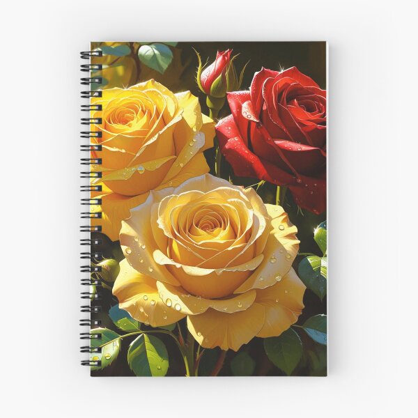 Item preview, Lush Yellow and Red Roses in Full Bloom – Vibrant Floral Art, Nature-Inspired Botanical Design designed and sold by BloomingBeauty7.