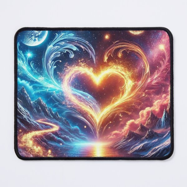 Item preview, Galactic Heart – Fusion of Fire and Ice Beneath the Stars designed and sold by Tommandjerry.