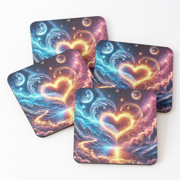 Item preview, Galactic Heart – Fusion of Fire and Ice Beneath the Stars designed and sold by Tommandjerry.