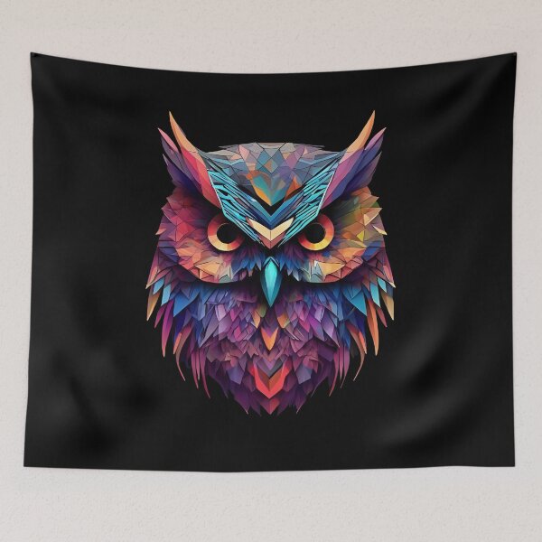 Item preview, Neon Insight – Geometric Owl designed and sold by Lumive.