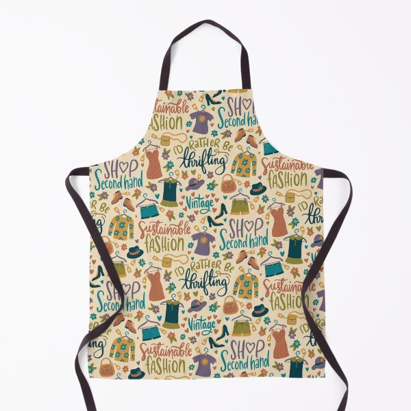 Item preview, I’d rather be thrifting - hand written repeating pattern. designed and sold by NewBranchStudio.