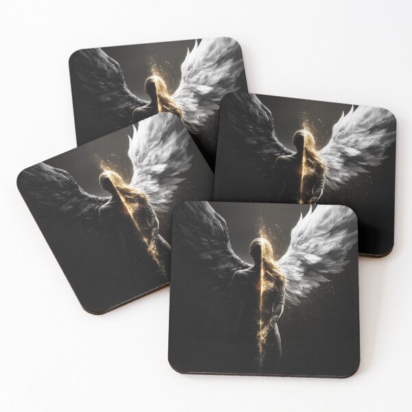 Item preview, Shadow Is Where the Wings Begin – Duality Angel Art designed and sold by VisionaryVeils.