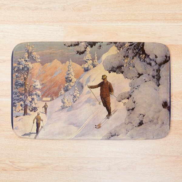 Item preview, Vintage Murtal-Bahn Railway Poster | Art Nouveau Winter Sports | Skiing in Styria Austria | Gust Jahn's Travel Art Print designed and sold by artofuniverse.