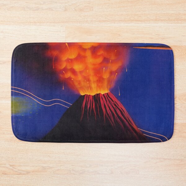 Item preview, Vintage Mexico Travel Poster | Paricutín Volcano Eruption Art | Mid-Century Adventure Wall Decor | Vibrant Lava Night Scene Print designed and sold by artofuniverse.
