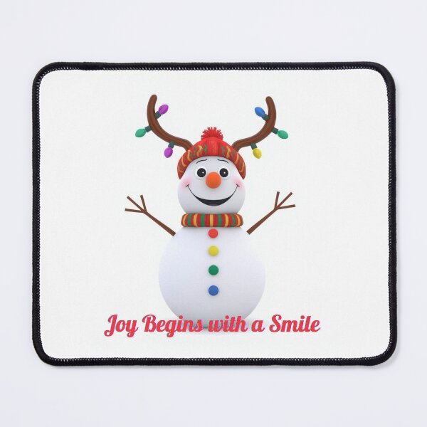 Item preview, Joy Begins with a Smile | Happy Snowman Christmas Art designed and sold by ArtShop2025LV.