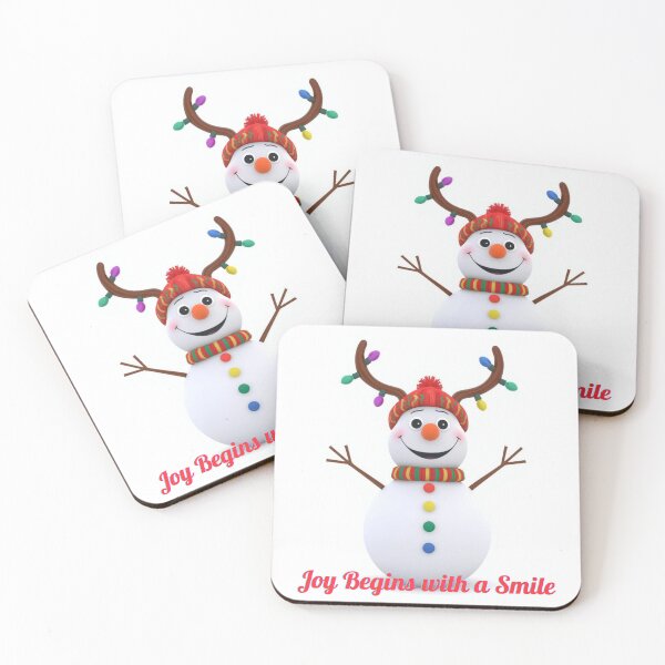 Item preview, Joy Begins with a Smile | Happy Snowman Christmas Art designed and sold by ArtShop2025LV.