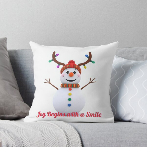 Item preview, Joy Begins with a Smile | Happy Snowman Christmas Art designed and sold by ArtShop2025LV.