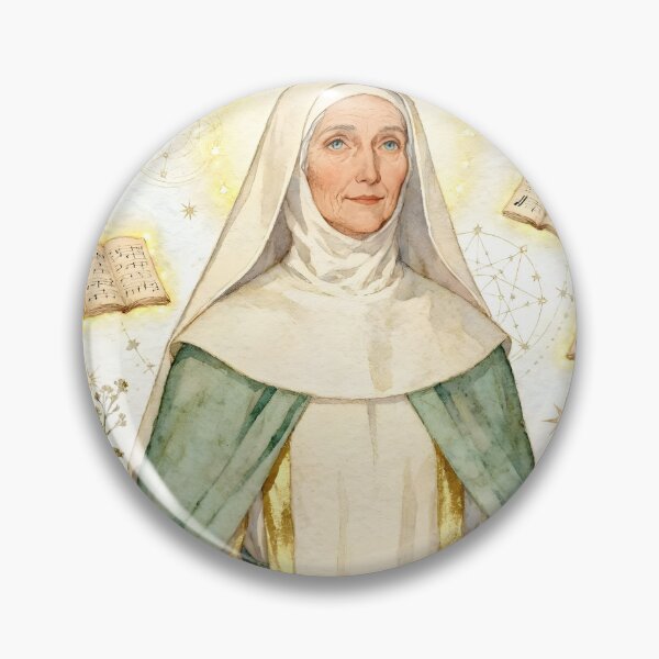 Item preview, Hildegard von Bingen – The Mystic of Light and Harmony | Spiritual Art by Sonia Sarkali designed and sold by SoniaSarkali.