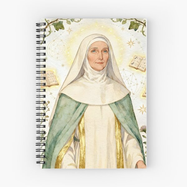 Item preview, Hildegard von Bingen – The Mystic of Light and Harmony | Spiritual Art by Sonia Sarkali designed and sold by SoniaSarkali.