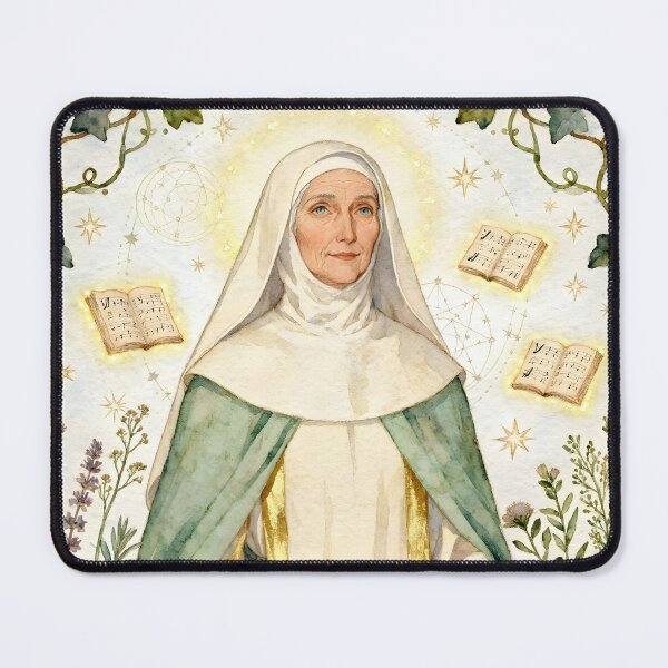 Item preview, Hildegard von Bingen – The Mystic of Light and Harmony | Spiritual Art by Sonia Sarkali designed and sold by SoniaSarkali.