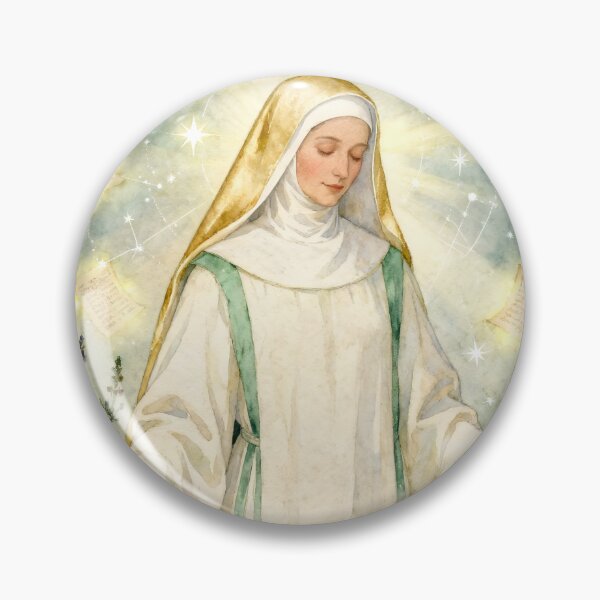Item preview, Hildegard von Bingen – The Mystic of Light and Harmony | Spiritual Art by Sonia Sarkali designed and sold by SoniaSarkali.