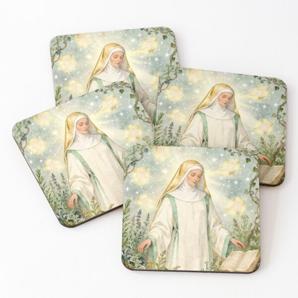Item preview, Hildegard von Bingen – The Mystic of Light and Harmony | Spiritual Art by Sonia Sarkali designed and sold by SoniaSarkali.