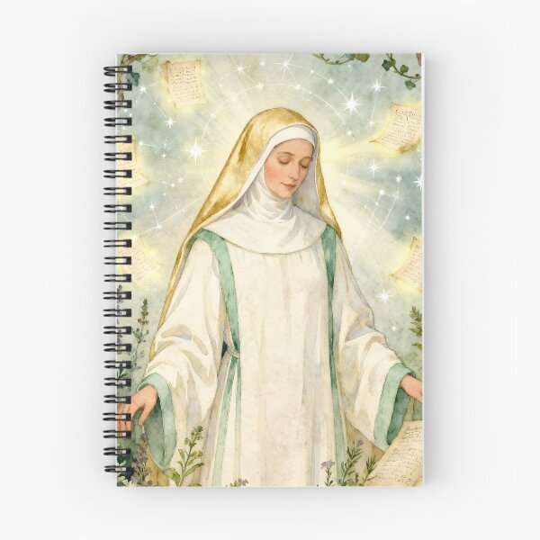 Item preview, Hildegard von Bingen – The Mystic of Light and Harmony | Spiritual Art by Sonia Sarkali designed and sold by SoniaSarkali.