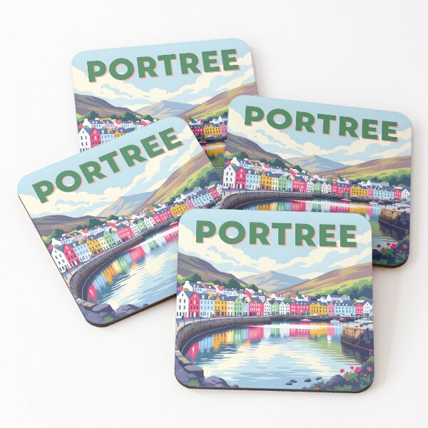 Item preview, Portree, Isle of Skye: Vintage-Style Painterly Travel Poster designed and sold by LSVart.