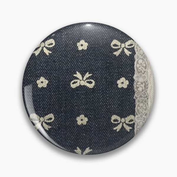 Item preview, Cute Navy Bow and Lace Pattern | Soft Cottagecore Design designed and sold by meepmeep52.