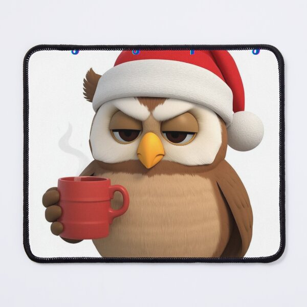Item preview, Stay Cozy & Sparkly | Christmas Owl with Coffee designed and sold by ArtShop2025LV.