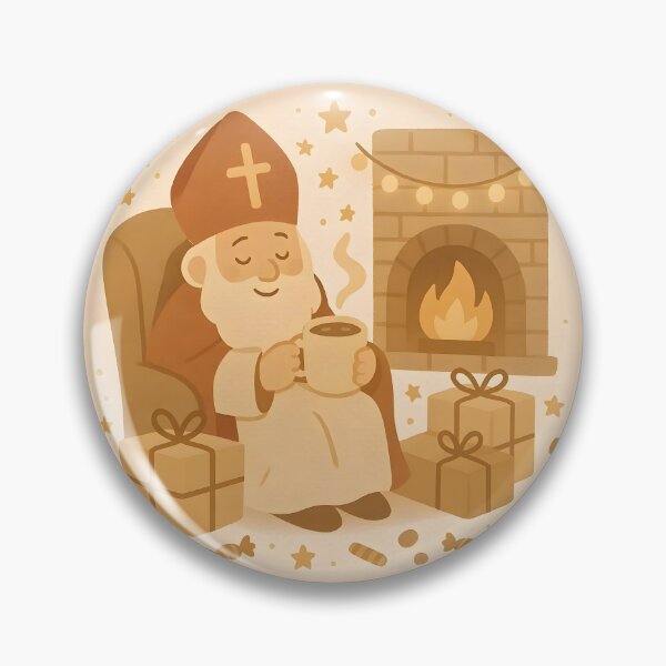 Item preview, Cozy Sinterklaas by the Fireplace designed and sold by AI-Only Creations.