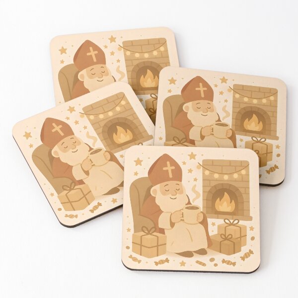 Item preview, Cozy Sinterklaas by the Fireplace designed and sold by AI-Only Creations.