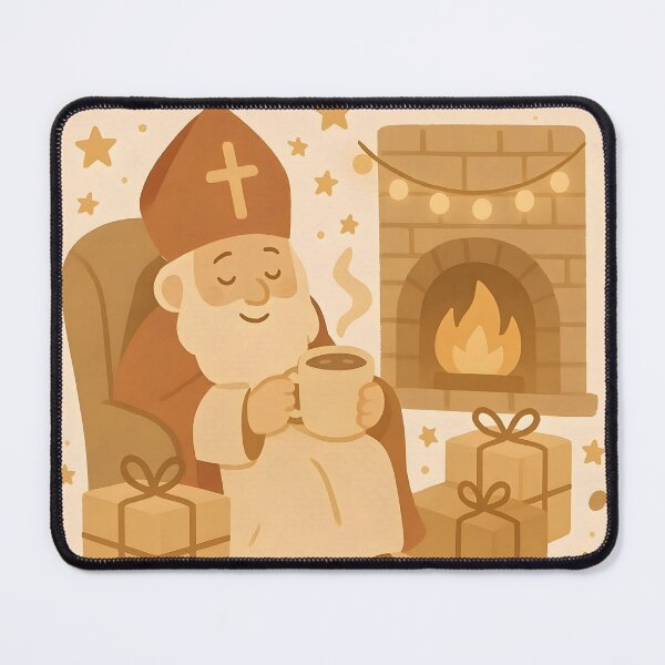 Item preview, Cozy Sinterklaas by the Fireplace designed and sold by AI-Only Creations.