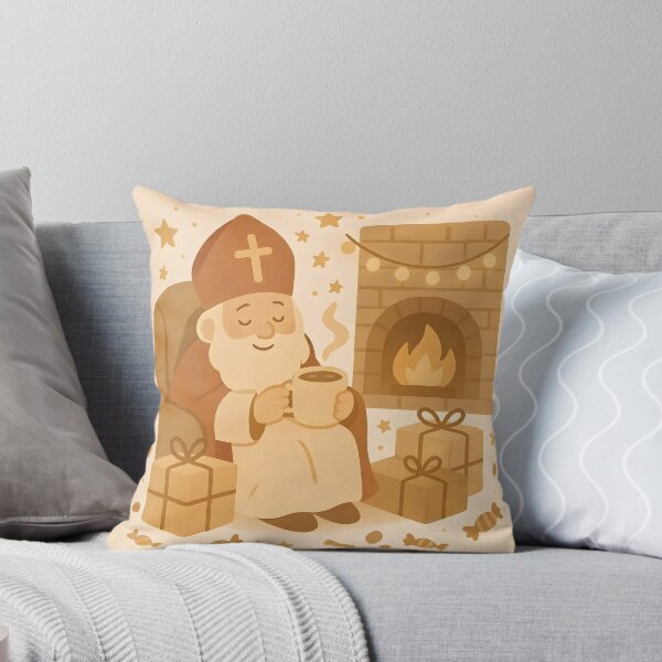 Item preview, Cozy Sinterklaas by the Fireplace designed and sold by AI-Only Creations.
