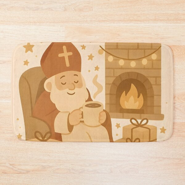 Item preview, Cozy Sinterklaas by the Fireplace designed and sold by AI-Only Creations.