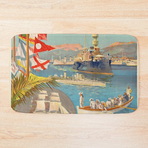 Item preview, Vintage Port of Toulon Poster | Hugo d’Alesi Art Print | Historical Naval Base Decor | Late 1800s Maritime Poster | Sailor Nautical Wall Art designed and sold by artofuniverse.
