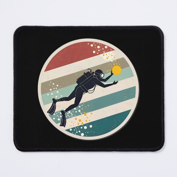 Item preview, Retro Underwater Diver Silhouette | Vintage Scuba Adventure Design designed and sold by VividOrganica.