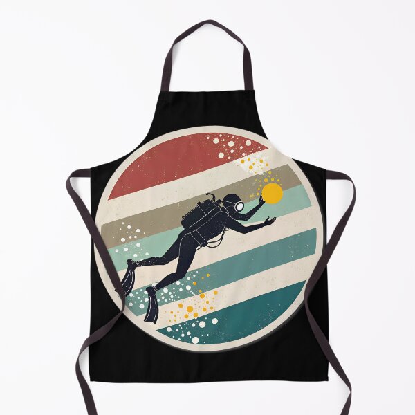 Item preview, Retro Underwater Diver Silhouette | Vintage Scuba Adventure Design designed and sold by VividOrganica.